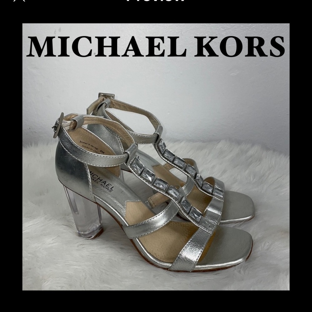 MICHAEL KORS JEWEL T-STRAP HEELS